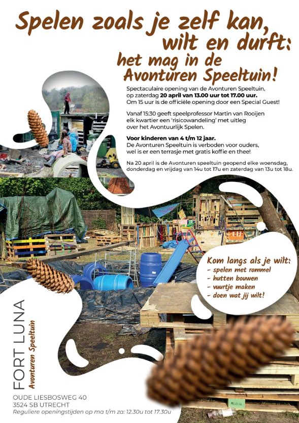 Spelen zoals je zelf kan, wilt en durft: Opening Avonturen Speeltuin in Utrecht!