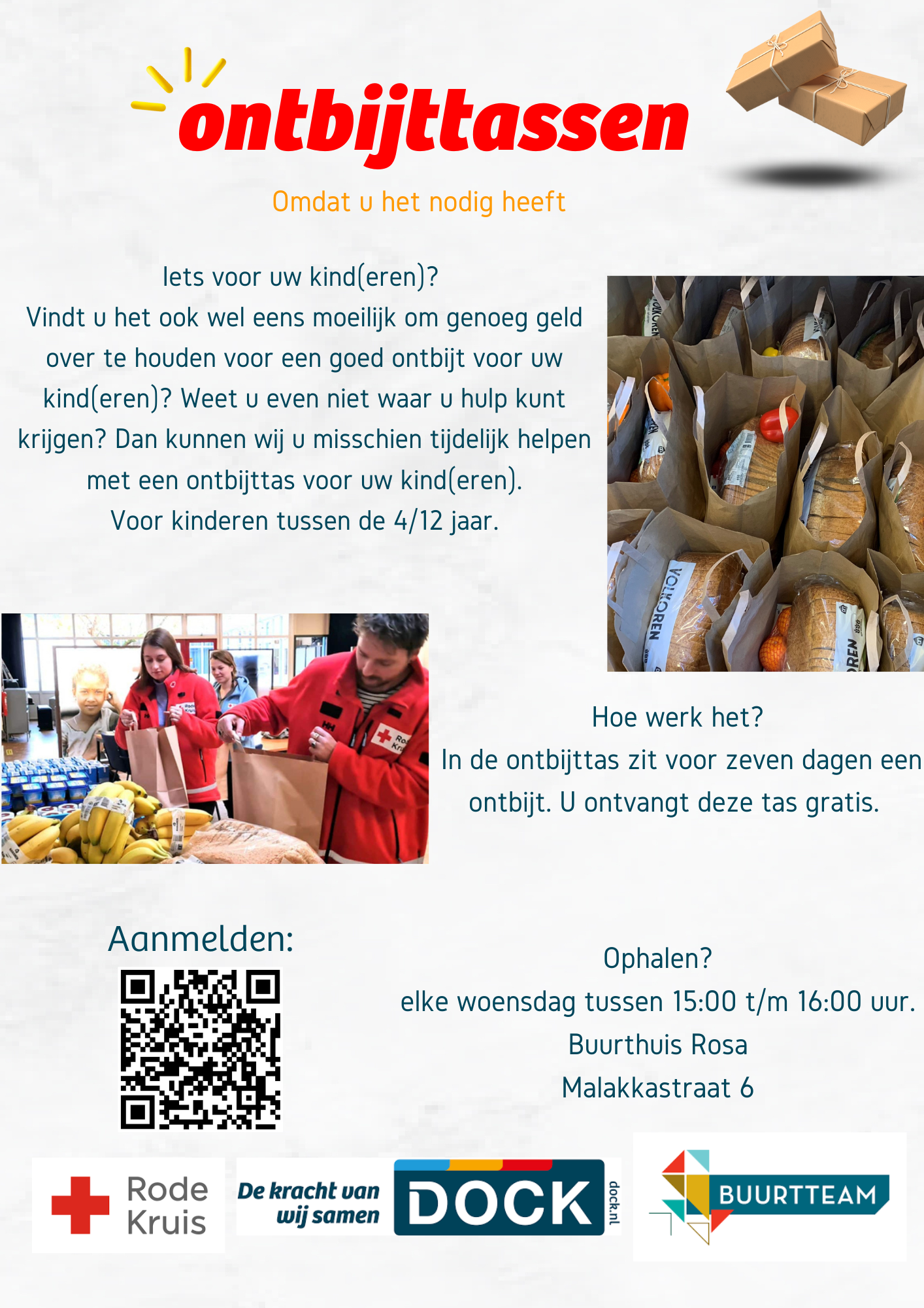 Gratis ontbijttassen voor schoolgaande kinderen