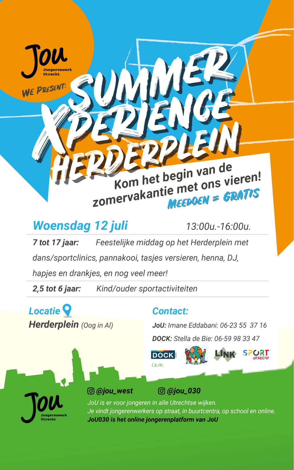 Woensdag 12 juli zomeractiviteiten voor kids 2-17 jaar!