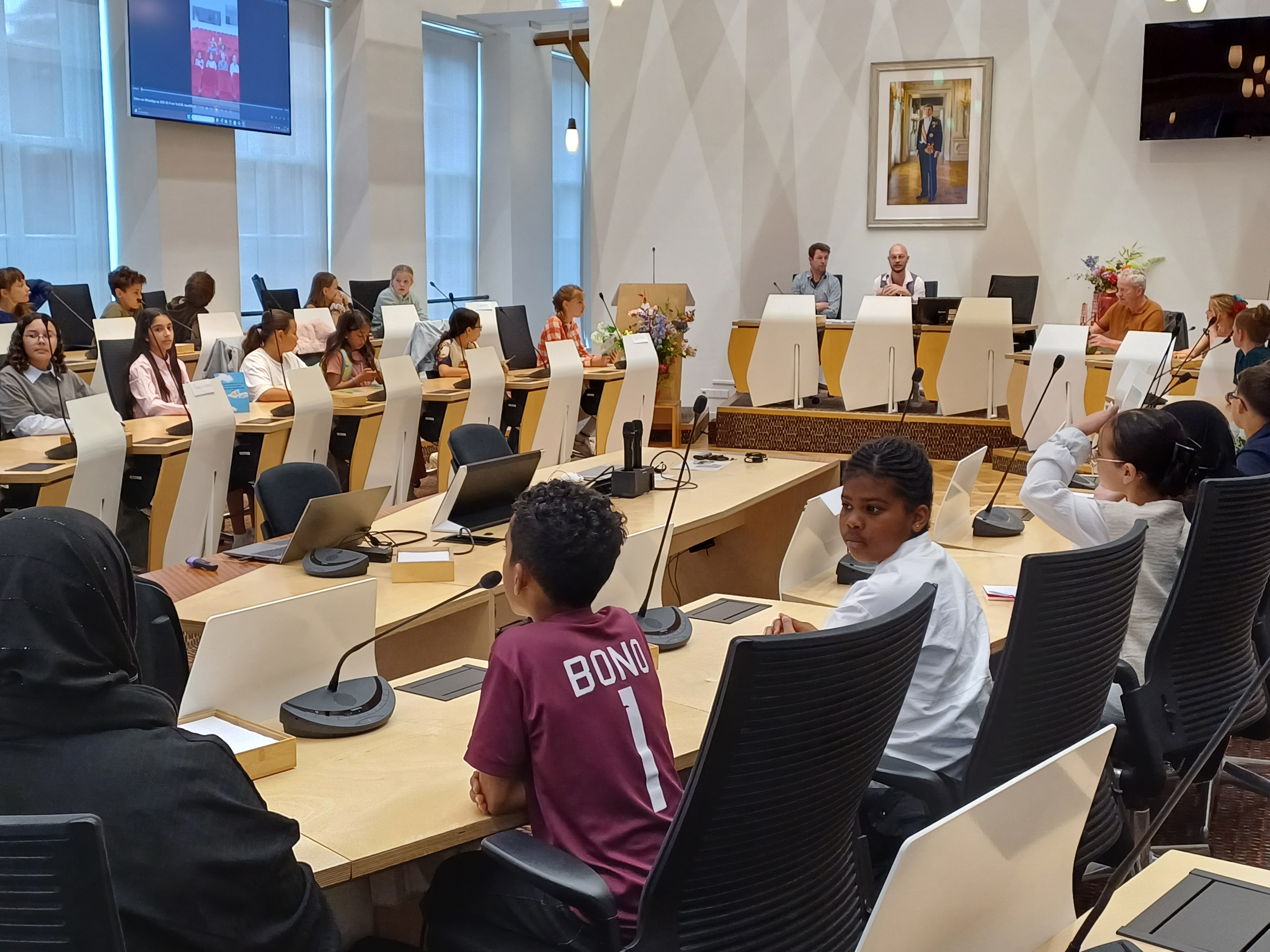 Stedelijke Kinderraad in het Stadhuis van Utrecht